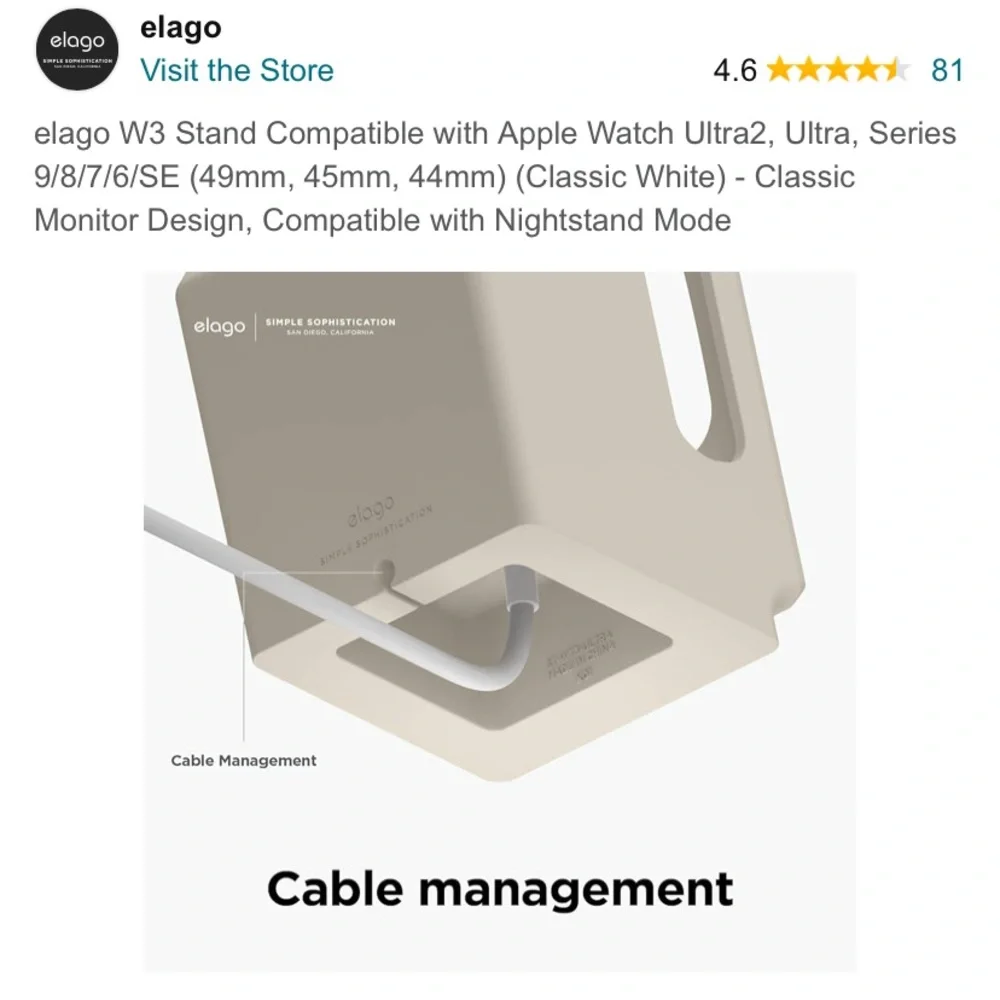 Elago vintage Apple computer & Nintendo Gameboy Apple Watch charger base